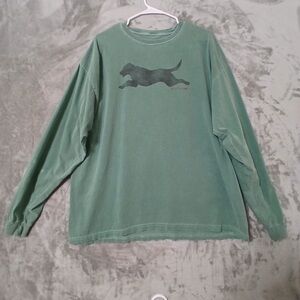 Orvis Pullover Men Jersey Shirt Long Sleeve Workwear Distressed